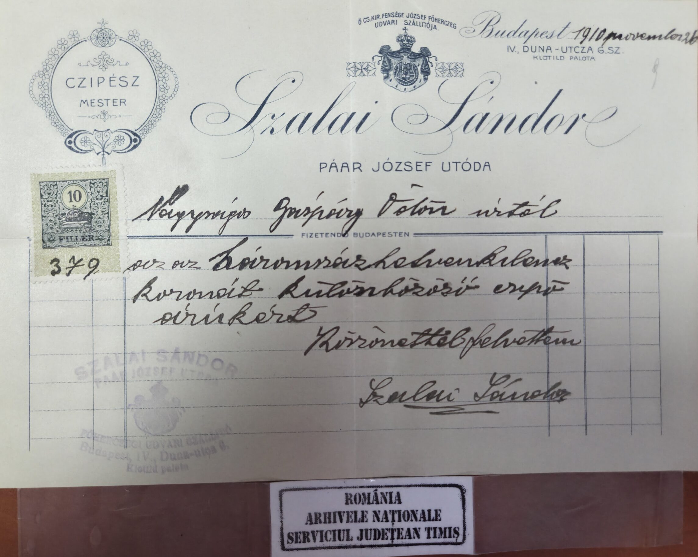 Pantofii unui nobil lugojean: Ödön Gáspáry de Fârliug și eleganța Budapestei imperiale